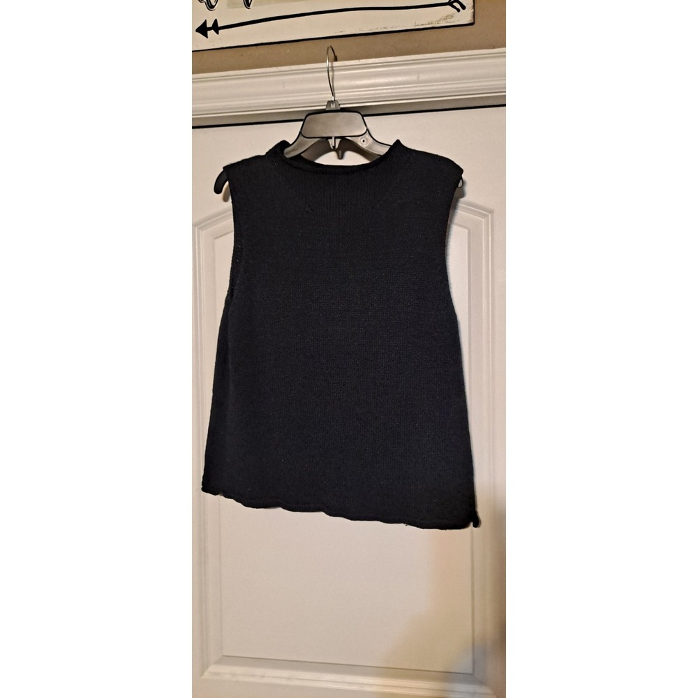 Sigrid Olsen Sport Xl Black Sleeveless Sweater